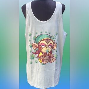 Visual Bliss Co Custom Tank Top with a Monkey Graphic Design